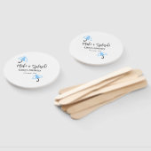 Maak een splash blauwe paraplu zomer zwembad verja handwaaier (Niet-gemonteerd)