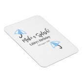 Maak een splash blauwe paraplu zomer zwembad verja magneet (Rechterzijde)