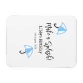 Maak een splash blauwe paraplu zomer zwembad verja magneet (Horizontaal)