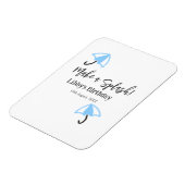 Maak een splash blauwe paraplu zomer zwembad verja magneet (Linkerzijde)