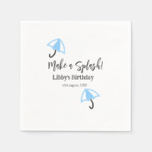 Maak een splash blauwe paraplu zomer zwembad verja