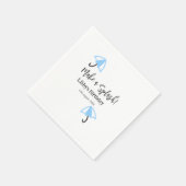 Maak een splash blauwe paraplu zomer zwembad verja servet (Hoek)