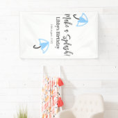 Maak een splash blauwe paraplu zomer zwembad verja spandoek (Insitu)