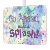 Maak een Splash Fun Waterverf Paint Splatter Luchtverfrisser (Links)
