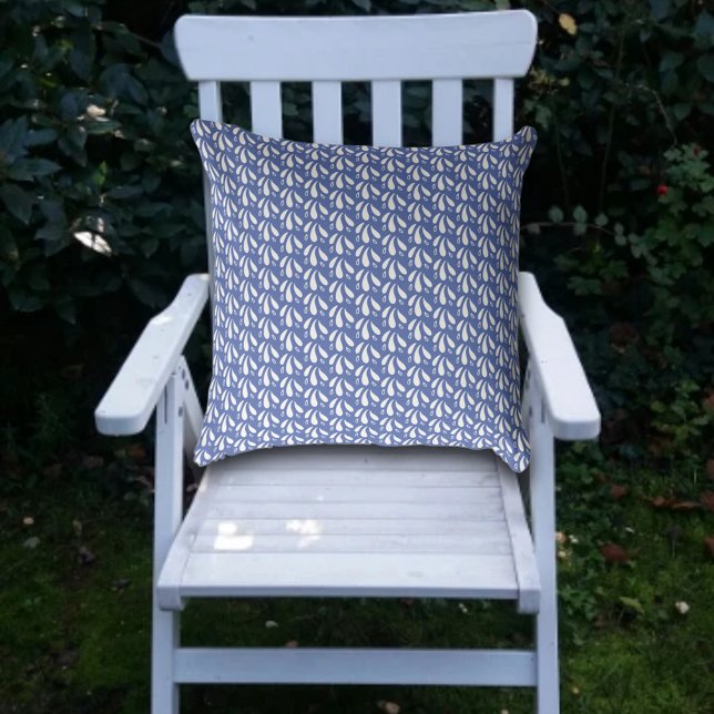 Maak een splash modern blauw kustpatroon buitenkussen (Creator heeft geüpload)