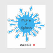 Maak een Splash op maat gesneden vinylSticker Sticker (Vel)