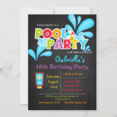 Maak een Splash Pool Party Verjaardag Kaart (Voorkant)