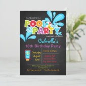 Maak een Splash Pool Party Verjaardag Kaart (Staand voorkant)