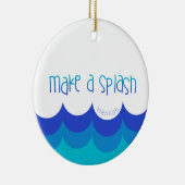 Maak een Splash Swim Sport Inspirerend Keramisch Ornament (Rechts)