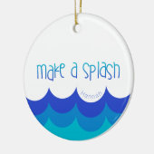 Maak een Splash Swim Sport Inspirerend Keramisch Ornament (Links)