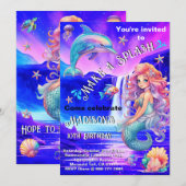 Maak een splash zeemeermin magische waterval verja kaart (Voorkant / Achterkant)