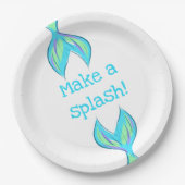 Maak een Splash! Zeemeermin Papieren Bordje (Voorkant)
