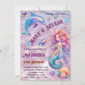 Maak een Splash Zeemeermin Sparkle Verjaardagsfees Kaart (Voorkant)