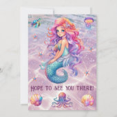 Maak een Splash Zeemeermin Sparkle Verjaardagsfees Kaart (Achterkant)