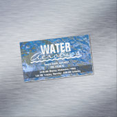 Maak een spuitblauwe wateraeroob magnetisch visitekaartje (Voorbeeld)