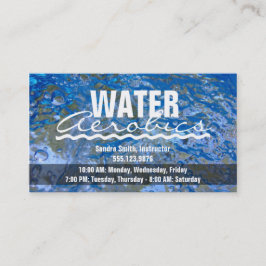Maak een spuitblauwe wateraeroob visitekaartje