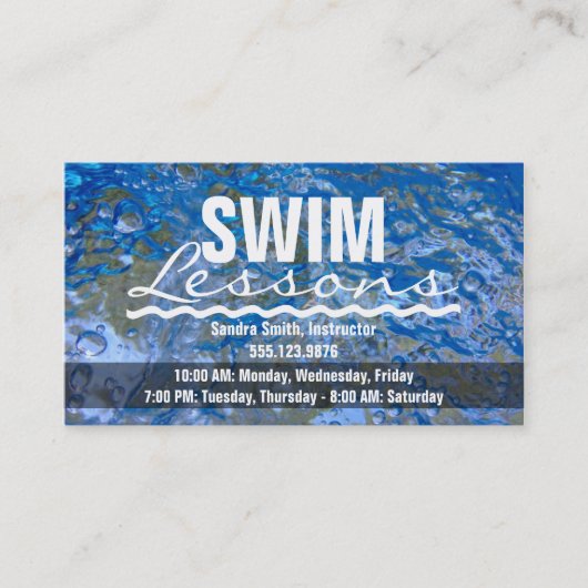 Maak een spuitblauwe waterschemerslang visitekaartje (Voorkant)