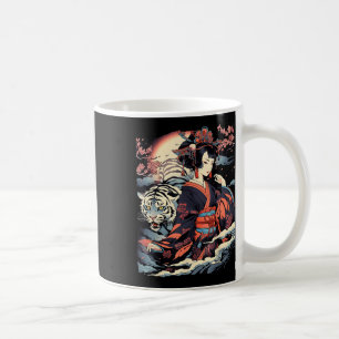 Maak een statement met deze gewaagde geisha en tij koffiemok