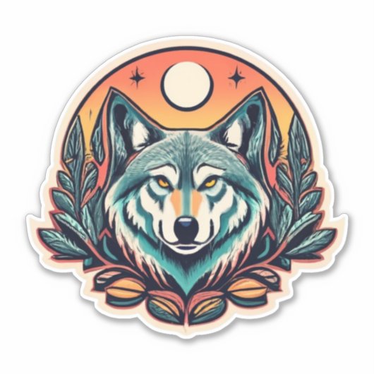 Maak een statement met Wolf Stickers (Voorkant)