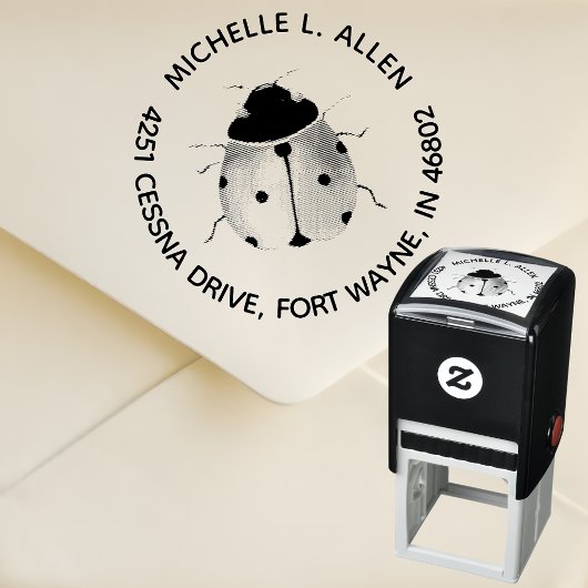 Maak een Stempel met een Lievebug Rond Retouradres