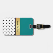 Maak een stijlvolle verklaring met een Blauwgroen, Bagagelabel (Voorkant horizontaal)