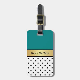 Maak een stijlvolle verklaring met een Blauwgroen, Bagagelabel