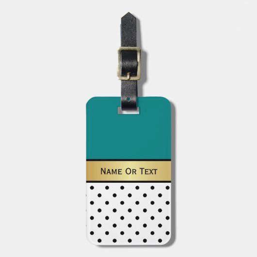 Maak een stijlvolle verklaring met een Blauwgroen, Bagagelabel (Voorkant verticaal)