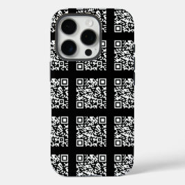 Maak een Tegel QR-codepatroon | Aanpasbare Kleur iPhone 16 Pro Hoesje