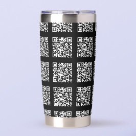 Maak een Tegel QR-codepatroon | Aanpasbare Kleur Geïsoleerde Drinkbeker