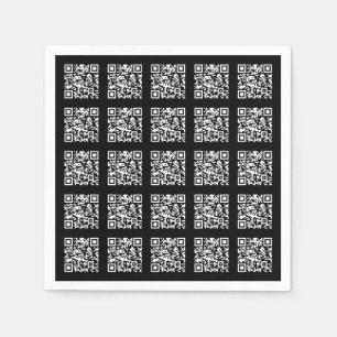 Maak een Tegel QR-codepatroon Aanpasbare Kleur Servet