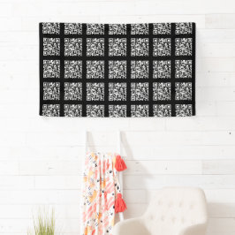Maak een tegel QR-codepatroon | Aanpasbare kleur Spandoek