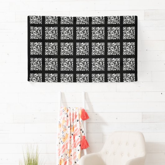 Maak een tegel QR-codepatroon | Aanpasbare kleur Spandoek (Insitu)