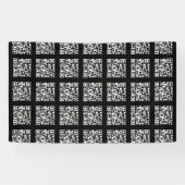 Maak een tegel QR-codepatroon | Aanpasbare kleur Spandoek (Horizontaal)