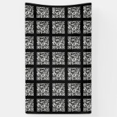 Maak een tegel QR-codepatroon | Aanpasbare kleur Spandoek (Verticaal)