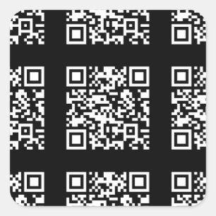 Maak een Tegel QR-codepatroon   Aanpasbare Kleur Vierkante Sticker
