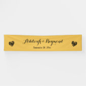 Maak een trouwbanner A7 Goud en Grunge Harten Spandoek (Horizontaal)