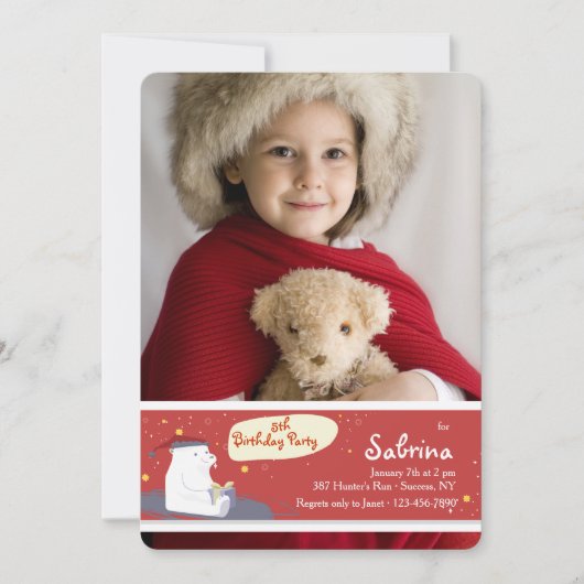 Maak een Uitnodiging van de Fotopartij van de Wish (Voorkant)