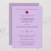 Maak een uitnodiging voor een herdenkings- en uitv (Voorkant / Achterkant)