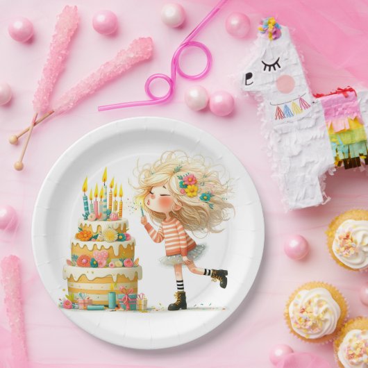 Maak een verjaardag papieren bordje (Feest)