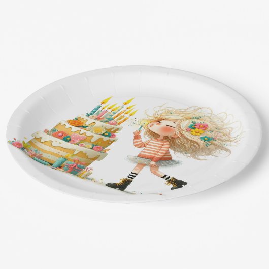 Maak een verjaardag papieren bordje (Gekanteld)