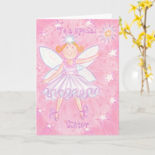 Maak een verjaardagskaart van de "Special Sister" Kaart (Gele Bloem)