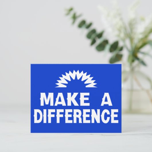 Maak een verschil briefkaart (Staand voorkant)