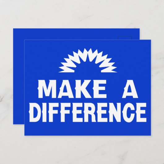 Maak een verschil briefkaart (Voorkant / Achterkant)