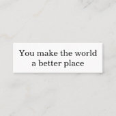 Maak een verschil contactkaartje (Voorkant)