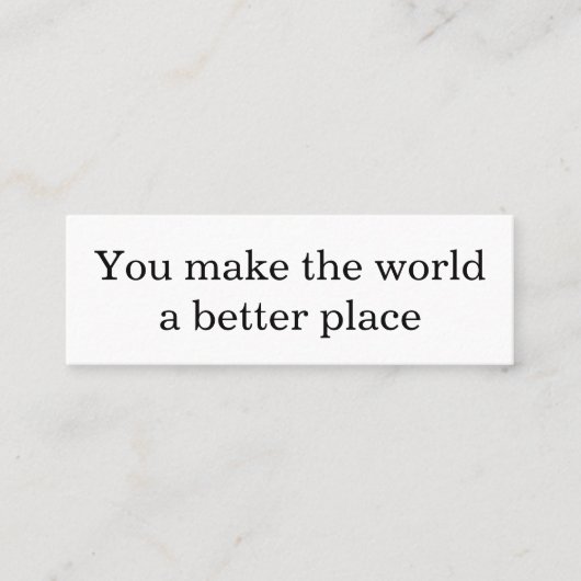 Maak een verschil contactkaartje (Voorkant)