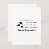 Maak een verschil op een Afstuderen Feestdagenkaart (Voorkant / Achterkant)