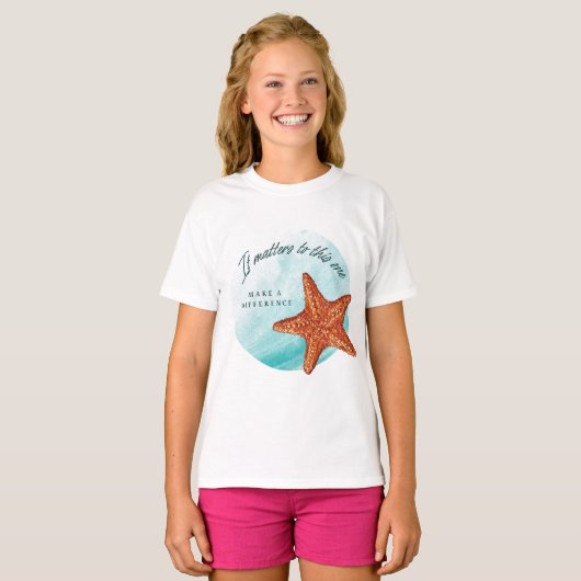 Maak een verschil, Starfish Story. T-shirt (Voorkant volledig)