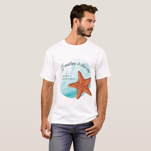 Maak een verschil, Starfish Story. T-shirt (Voorkant volledig)