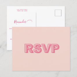 Maak een vet omlijnd herinnering RSVP-Briefkaart v Uitnodiging Briefkaart
