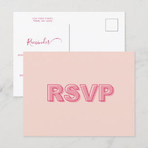 Maak een vet omlijnd herinnering RSVP-Briefkaart v Uitnodiging Briefkaart